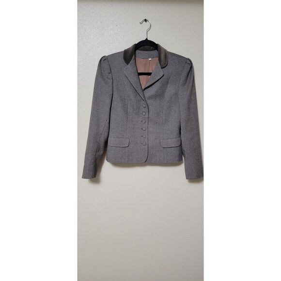 Vintage 80s/90s Peabody House Wool Blazer Hungary Brown Velvet Collar Size Small - Picture 11 of 12